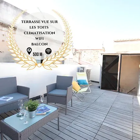 Duplex Liberté-grande Terrasse-clim-quartier Roquette * Arles